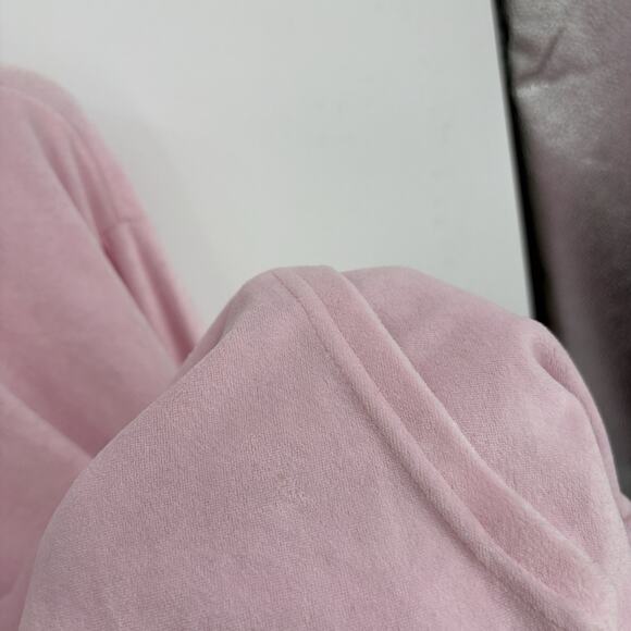 Elwood Hoodie Large Pink Sweatshirt Pullover Velour Brushed Skater Indie Retro - Picture 6 of 9